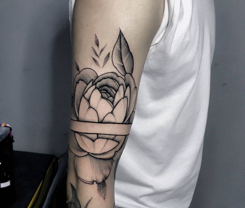 花纹身图片_成品手部清新植物纹身图案