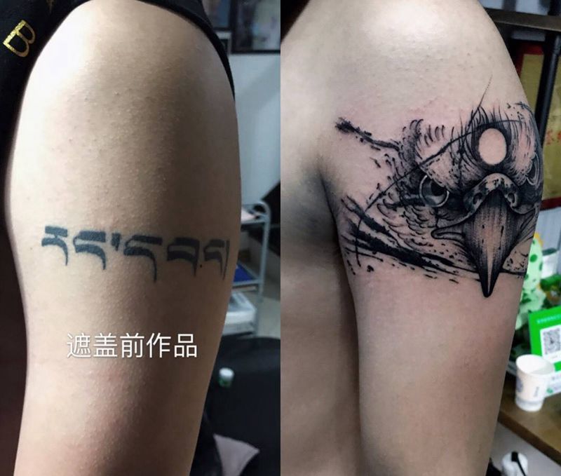遮盖纹身图片_成品手部欧美纹身图案