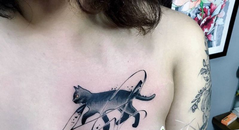 遮盖纹身图片_成品胸部纹身图案