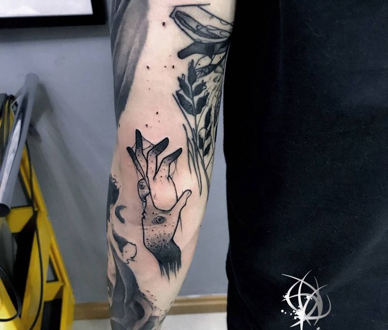 手纹身图片_成品手部纹身图案