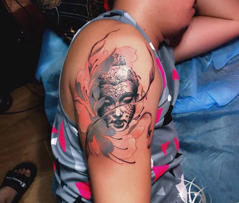 佛纹身图片_手臂纹身图案