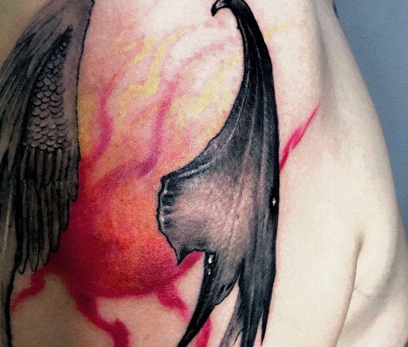 魔种纹身图片_成品手部欧美纹身图案