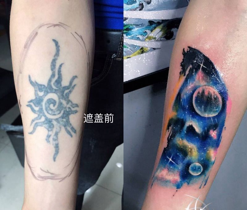 遮盖纹身图片_手部纹身图案