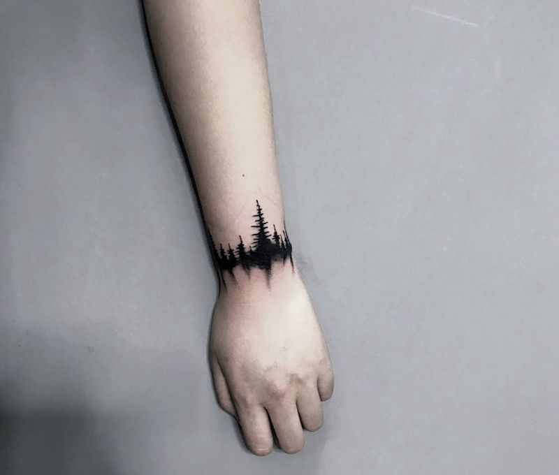 遮盖纹身图片_成品手部清新植物纹身图案