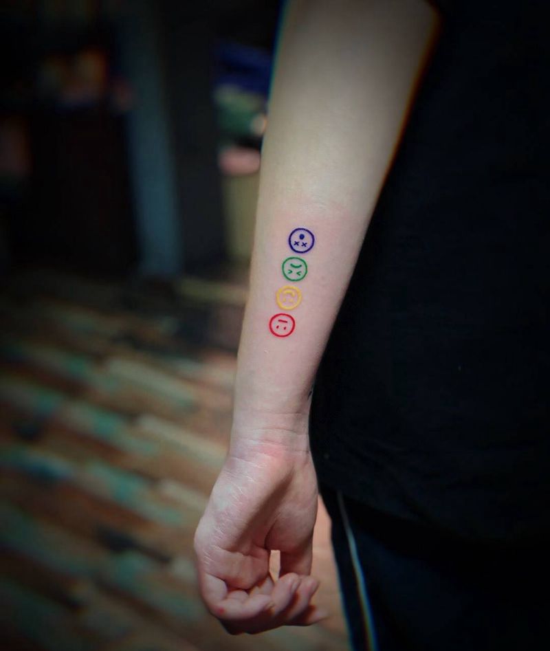 炫雅纹身,笑脸纹身图片