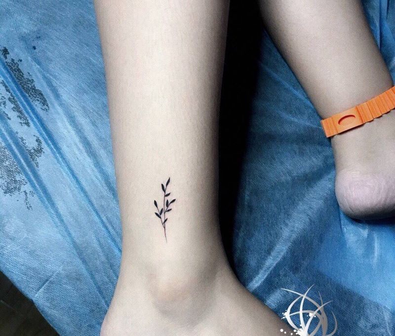 小清新纹身图片_脚部纹身图案