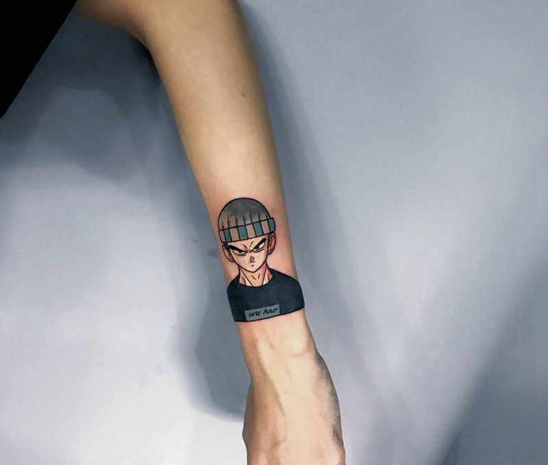 七龙珠纹身图片_成品手臂传统清新欧美肖像人物鬼神纹身图案