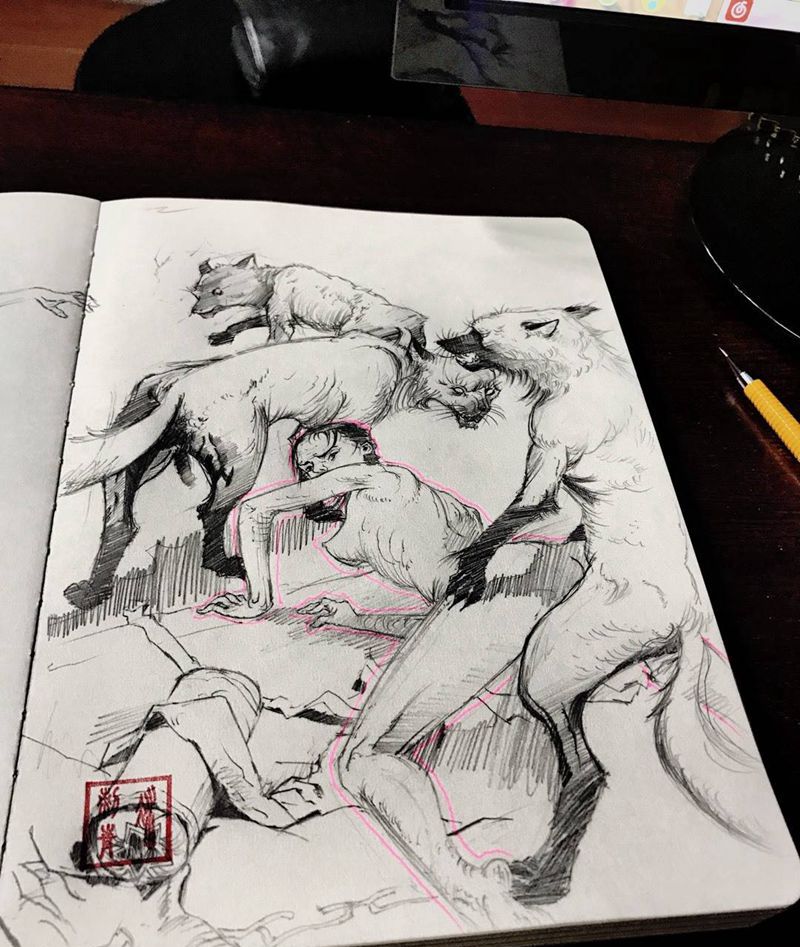 手稿纹身图片_成品手稿插画纹身图案