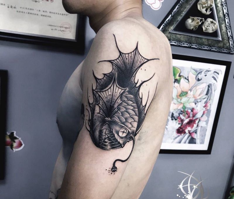 暗黑纹身图片_成品手部纹身图案