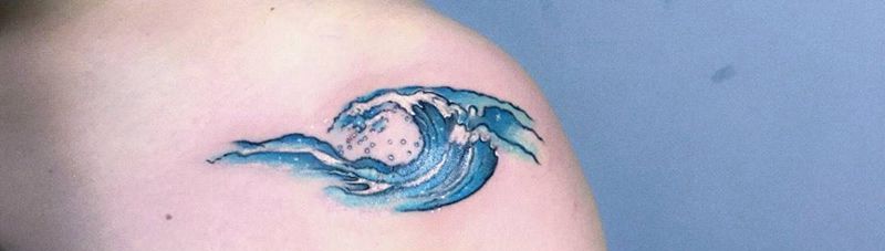 修改作品纹身图片_成品肩部清新纹身图案