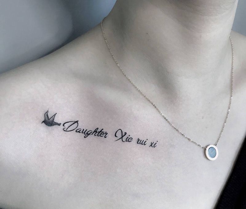 字母纹身图片_成品肩部清新字符纹身图案