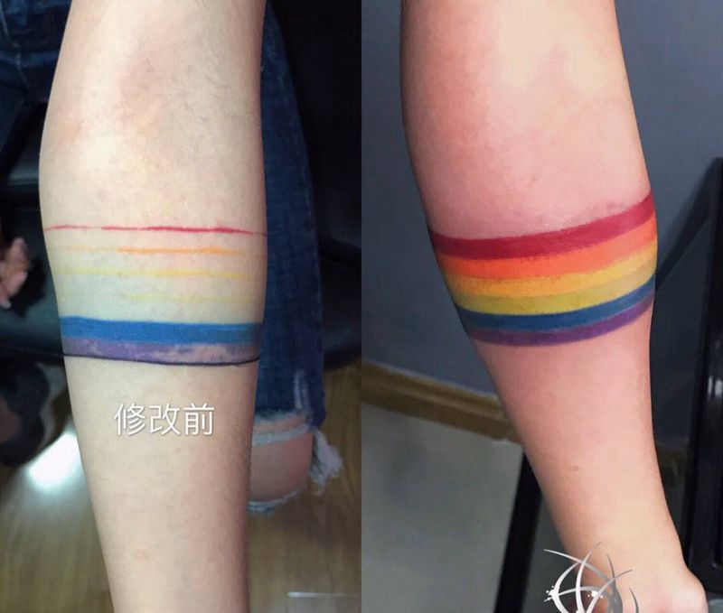 臂环纹身图片_手部纹身图案