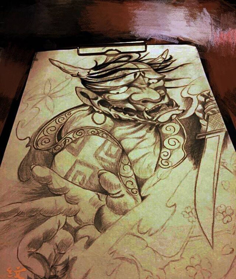 传统手稿纹身图片_手稿纹身图案