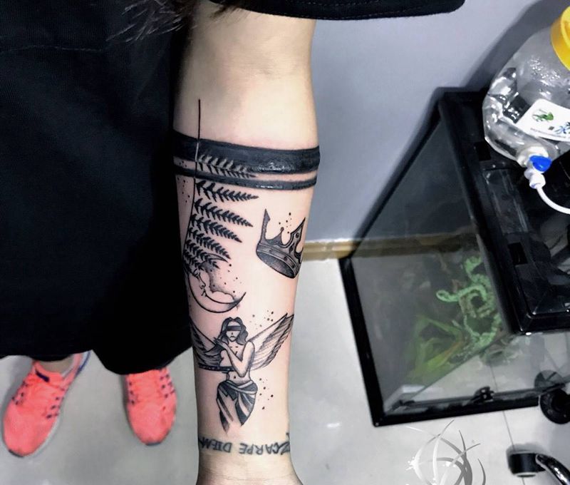 拼图纹身图片_手部纹身图案