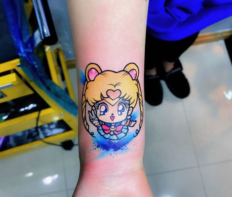 美少女纹身图片_成品清新人物纹身图案