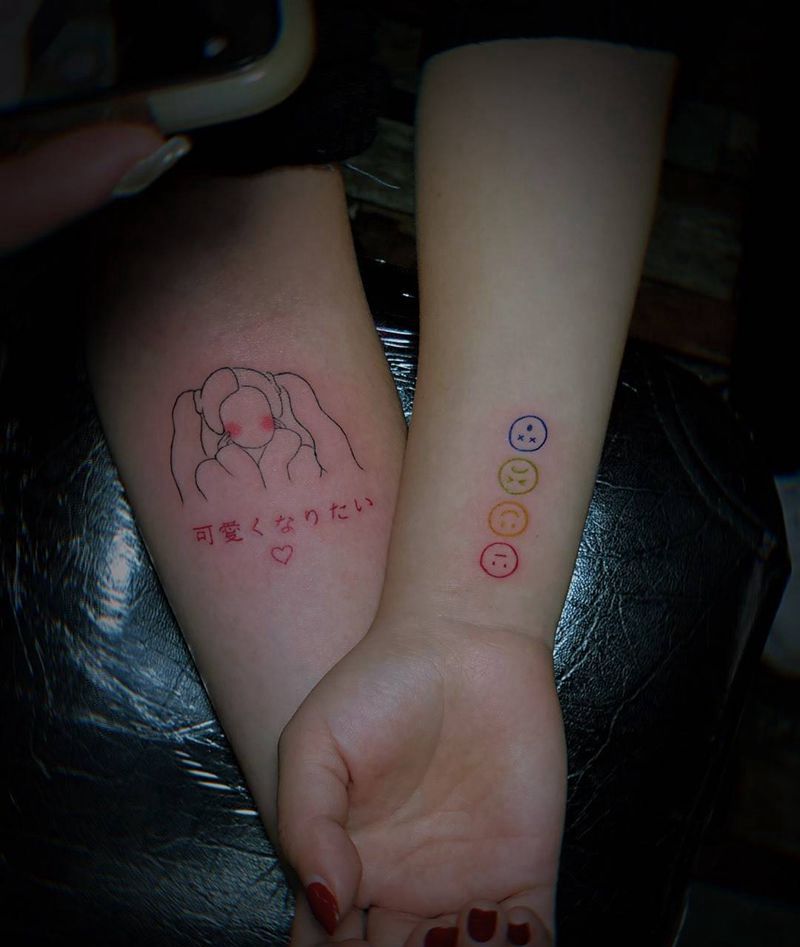 卡通彩色小图纹身图片