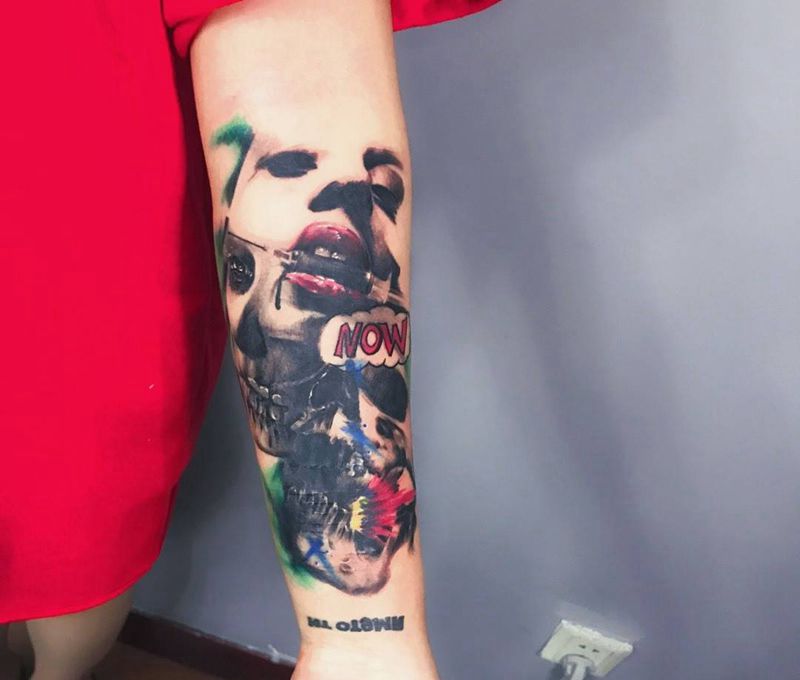 遮盖纹身图片_成品手部手臂欧美人物纹身图案