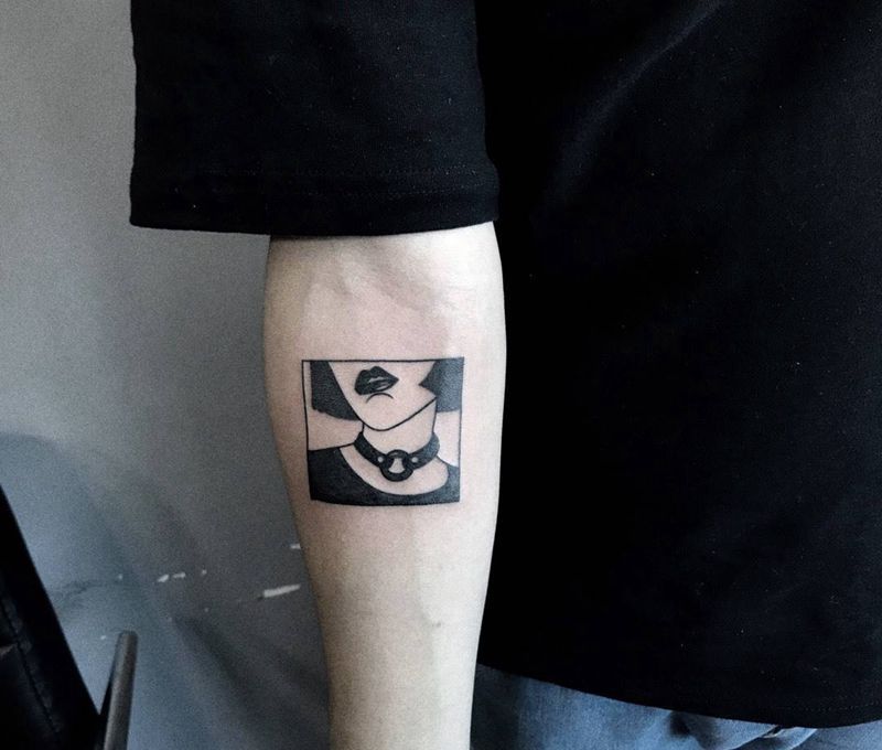 女神纹身图片_成品手部清新人物纹身图案