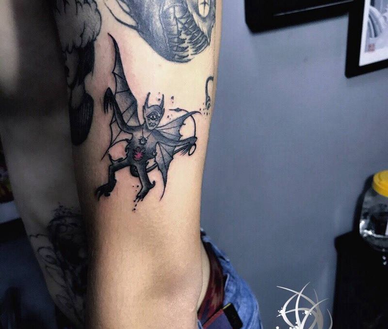 恶魔纹身图片_手部纹身图案