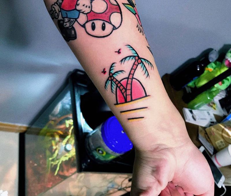 school纹身图片_成品手部欧美纹身图案