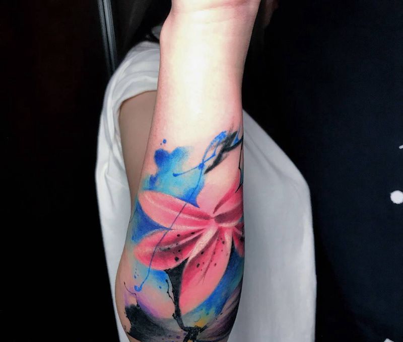 水彩纹身图片_手部纹身图案