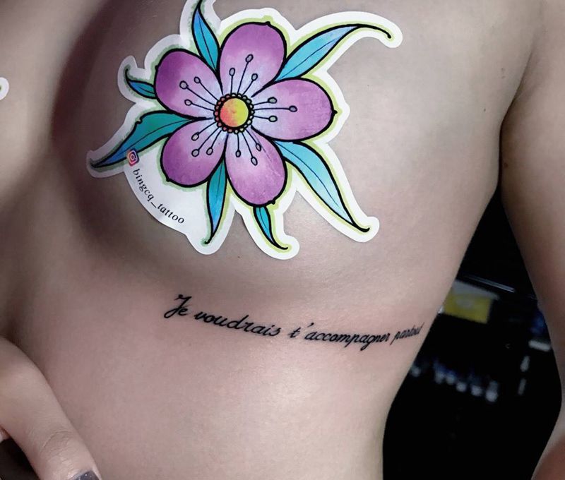 字母纹身图片_成品腰部纹身图案