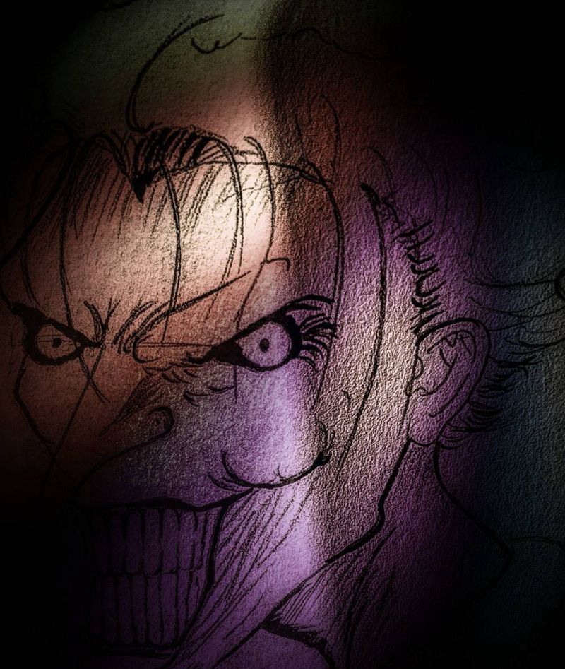 小丑纹身图片_插画纹身图案