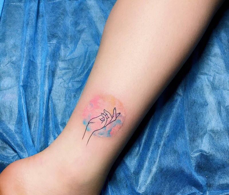 小清新纹身图片_成品手部清新纹身图案