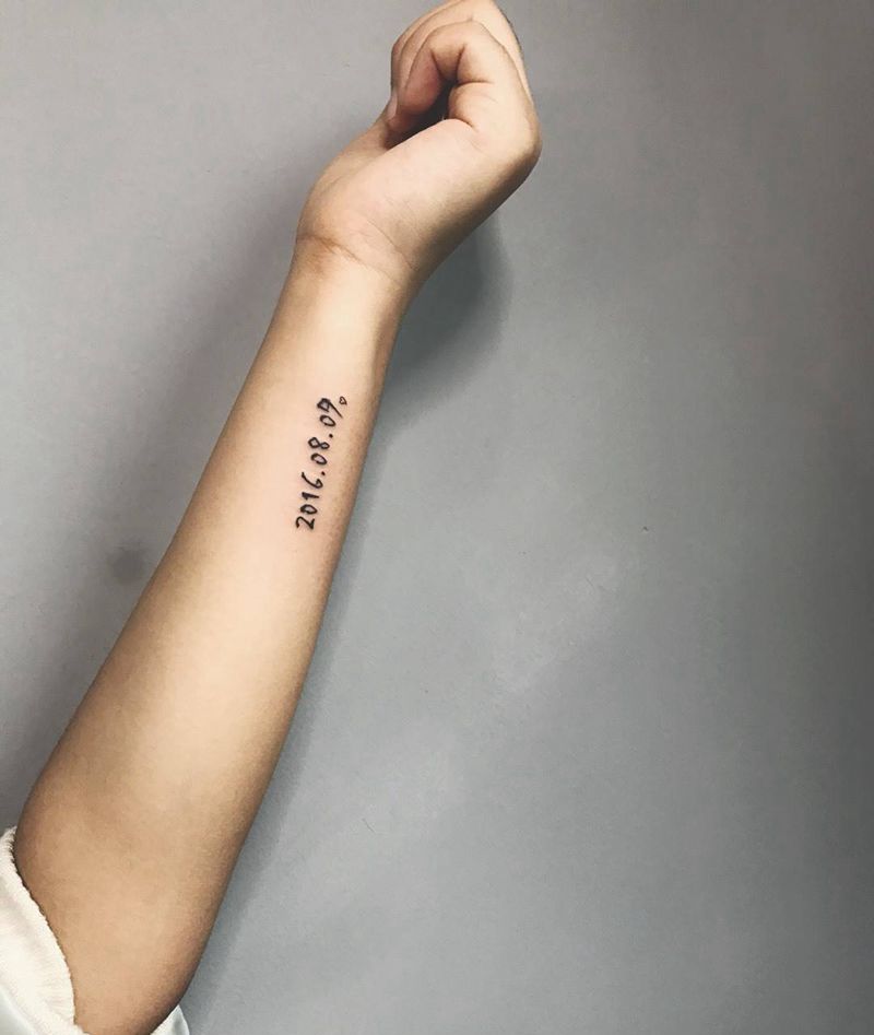 数字小清新纹身图片_成品手部清新字符纹身图案