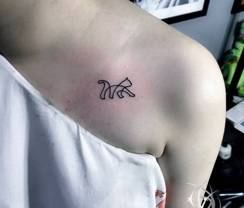 猫纹身图片_成品纹身图案