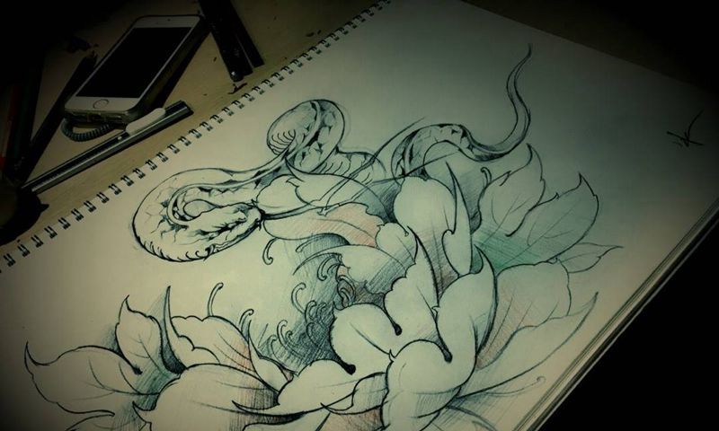 手稿有喜欢有支持的吗纹身图片_成品手稿插画纹身图案