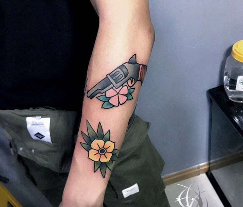 old school纹身图片_手臂纹身图案