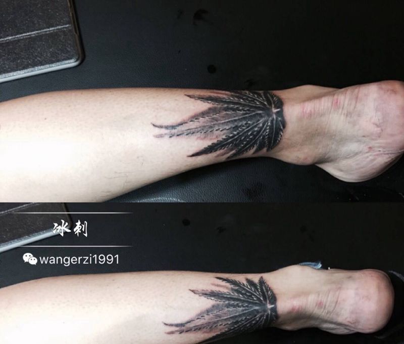 小图纹身图片_成品脚部腿部纹身图案