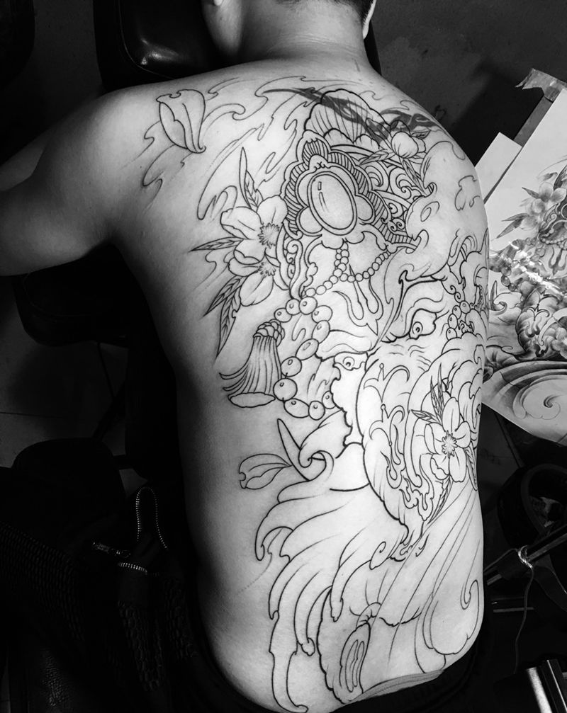 象神，纹身图片