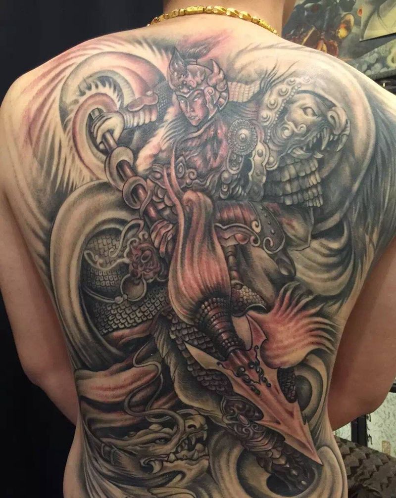 赵子龙纹身图片