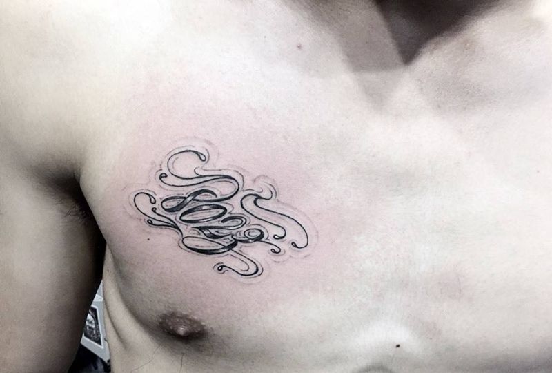 英文花体纹身图片