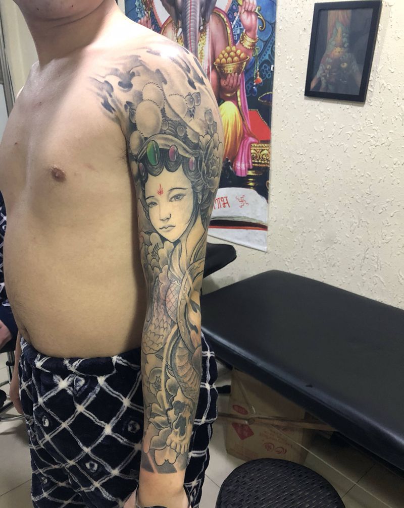 花臂纹身图片_手臂纹身图案