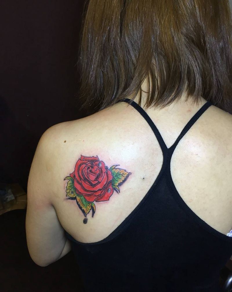 玫瑰花纹身图片