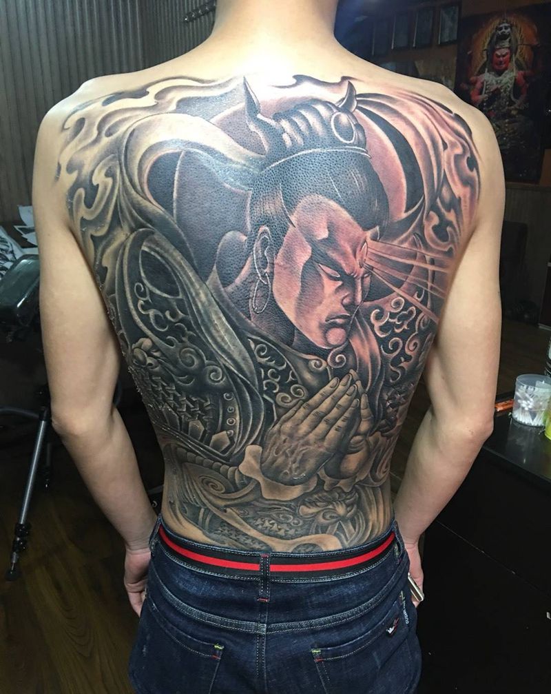 二郎神纹身图片