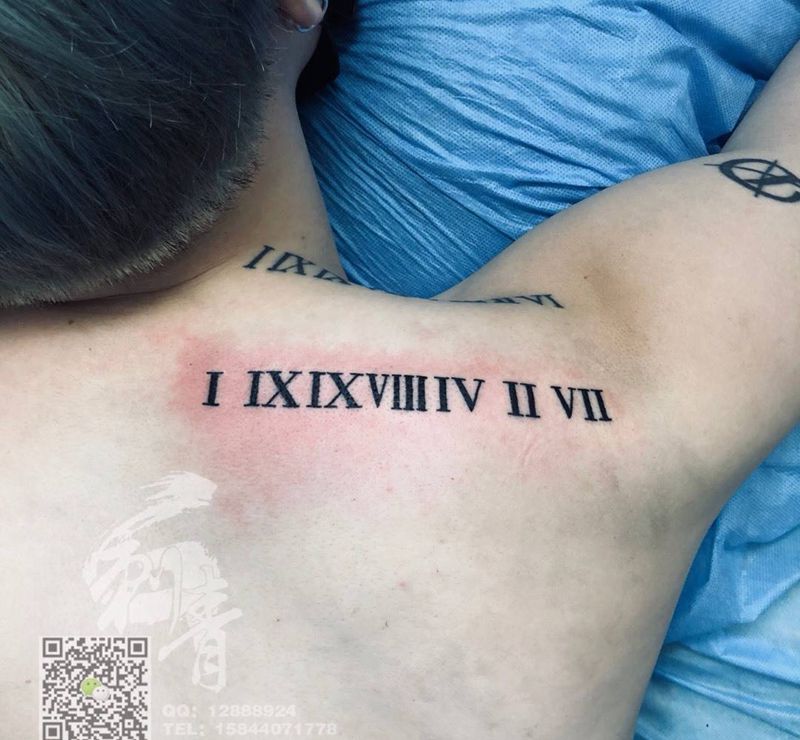 罗马数字纹身图片