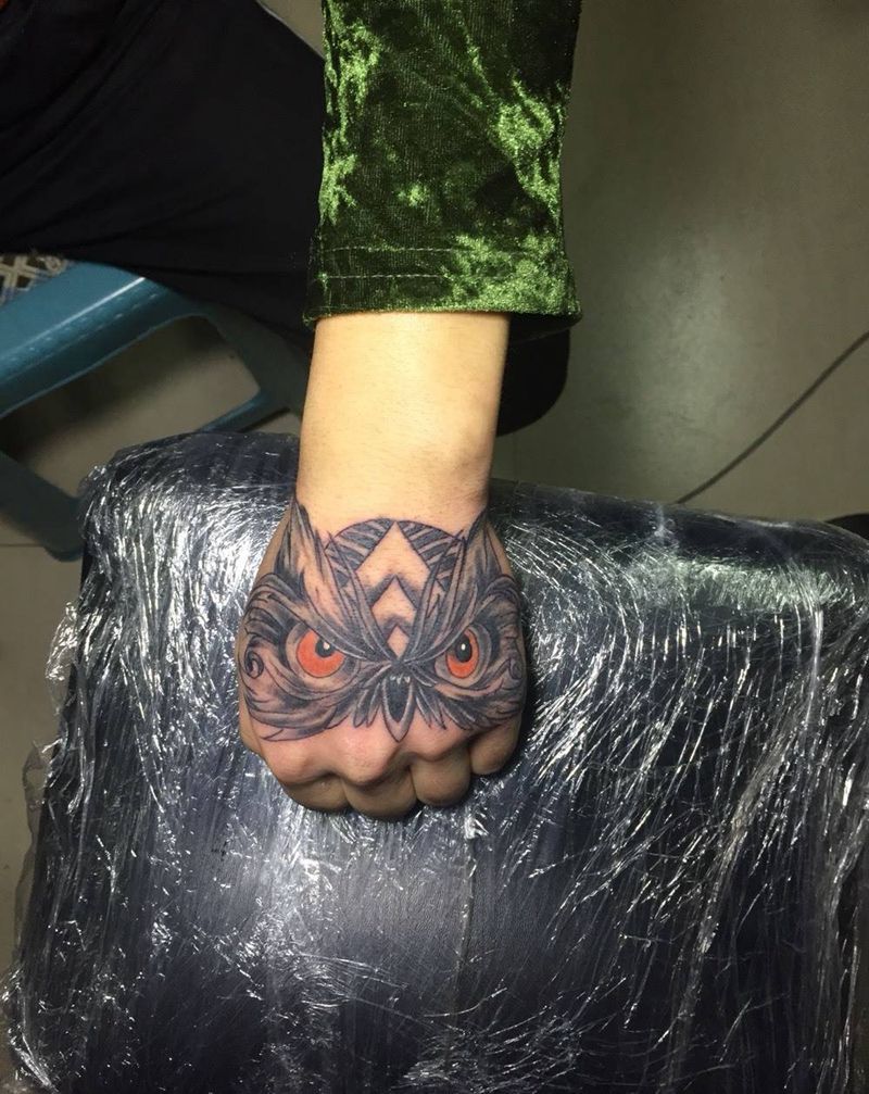 猫头鹰纹身图片