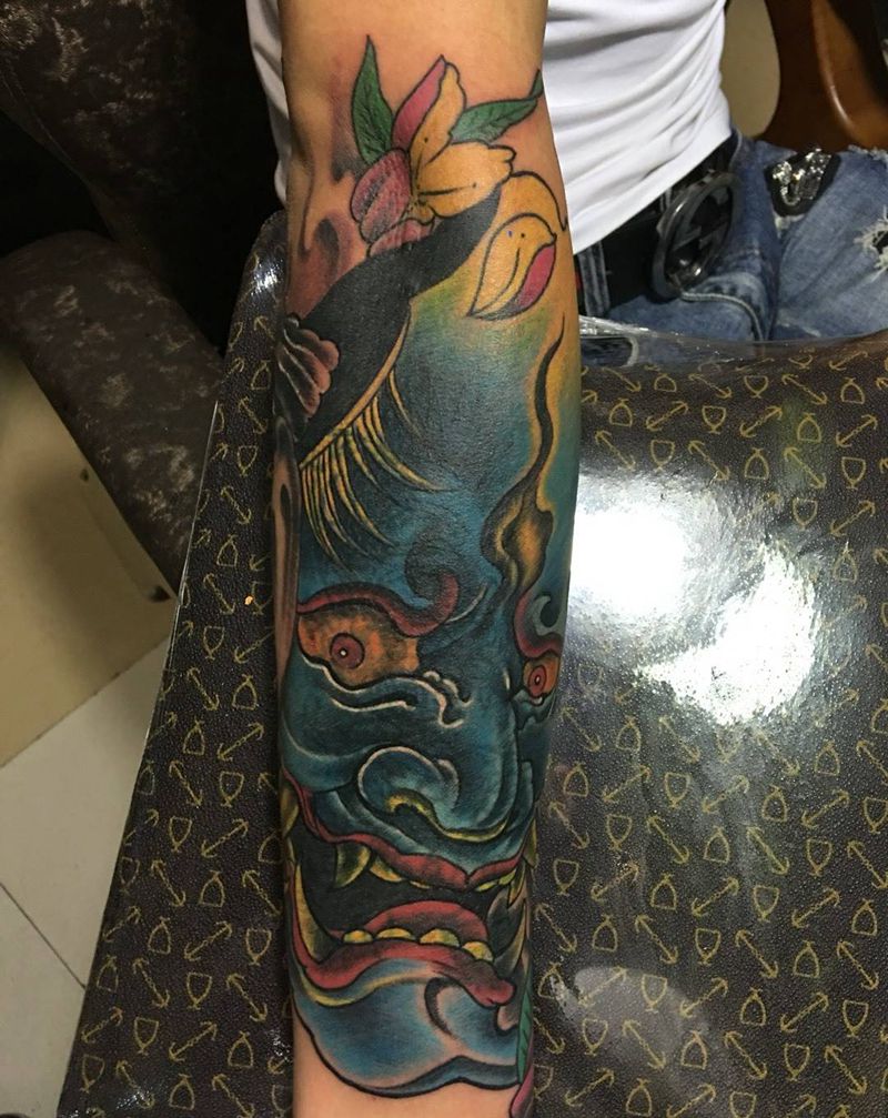 遮盖老虎纹身图片