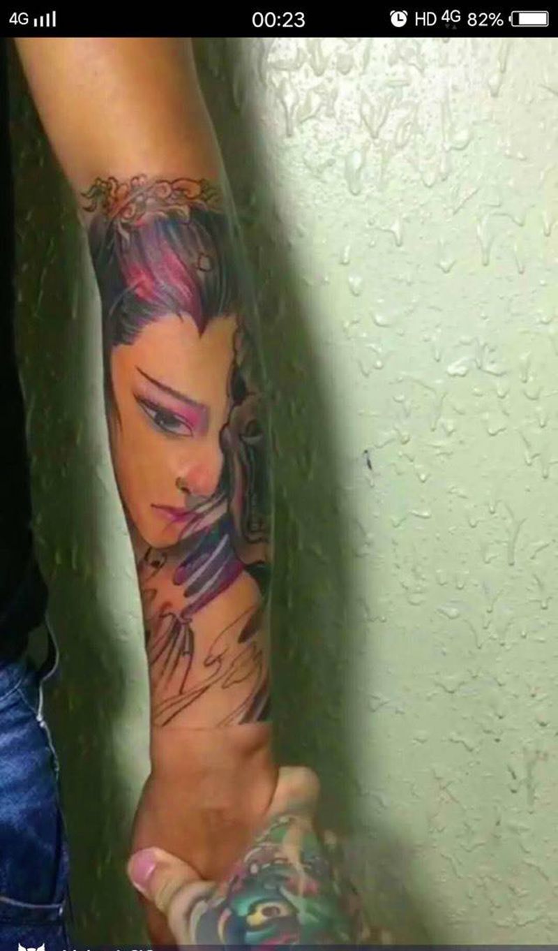 未完成纹身图片