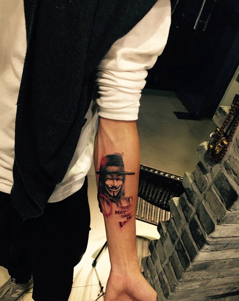 V字仇杀队纹身图片