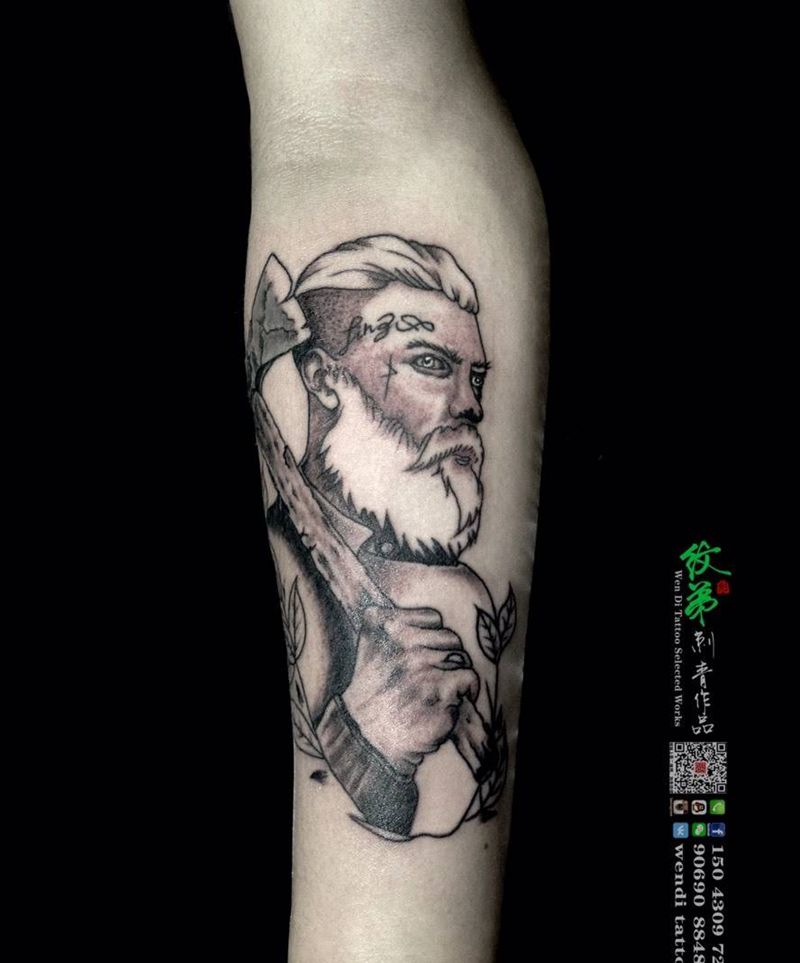 无纹身图片_成品手臂欧美人物纹身图案