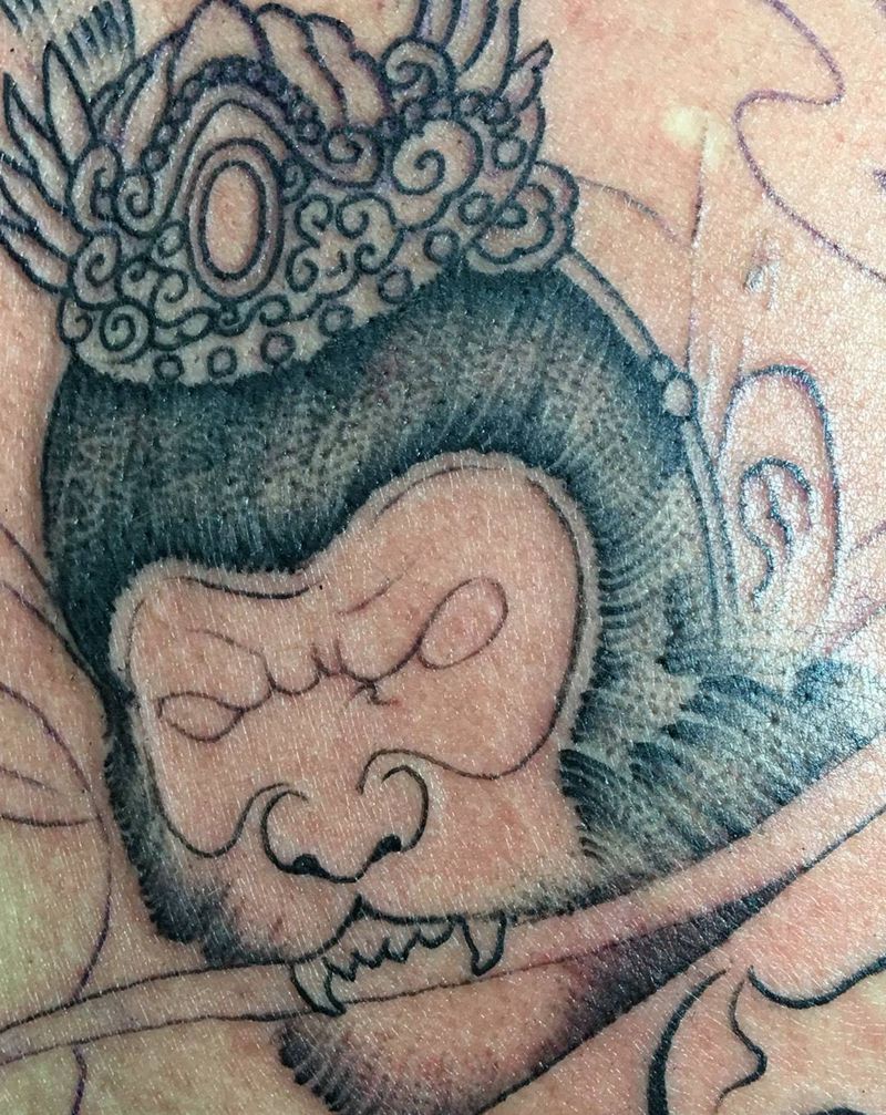 悟空未完成纹身图片