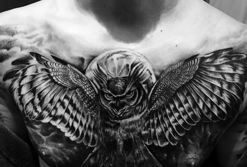 猫头鹰纹身图片