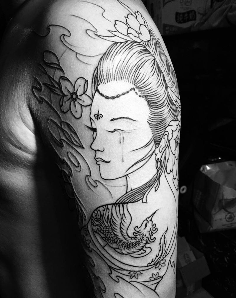 艺妓纹身纹身图片