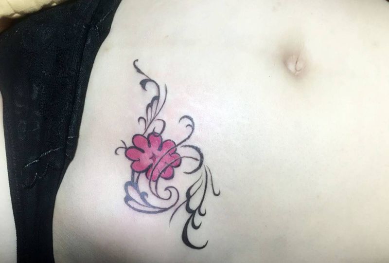 小花纹身图片