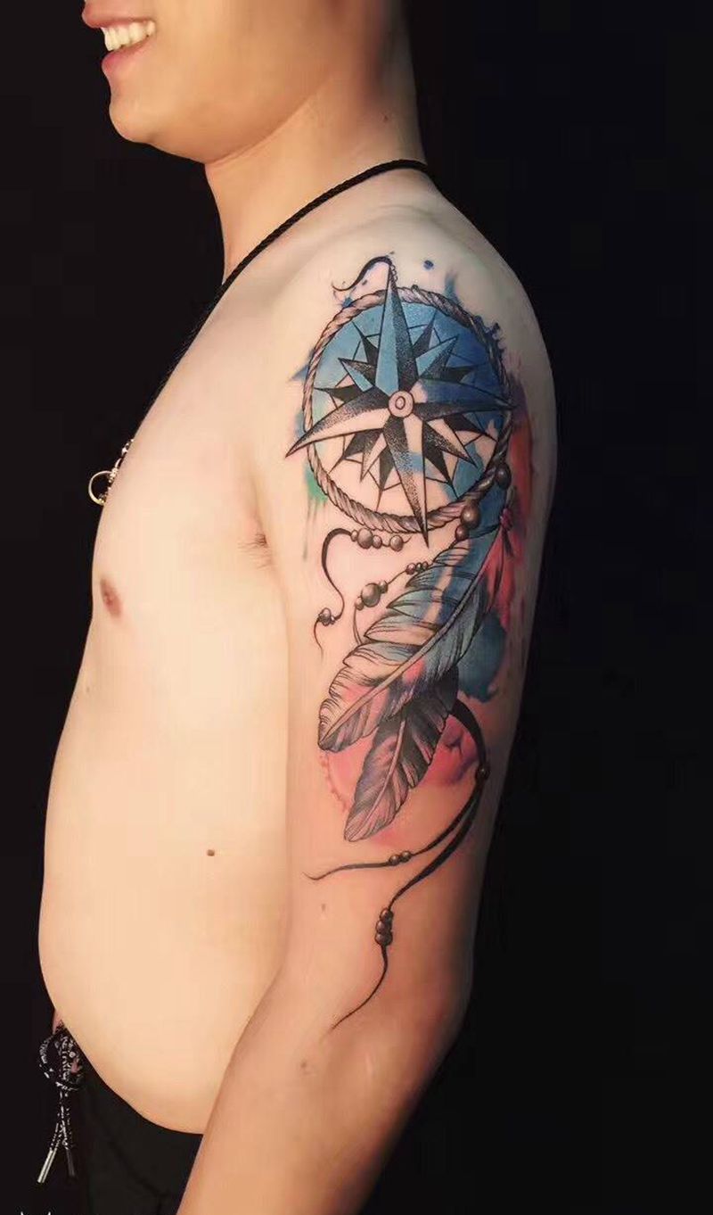 捕梦网纹身图片